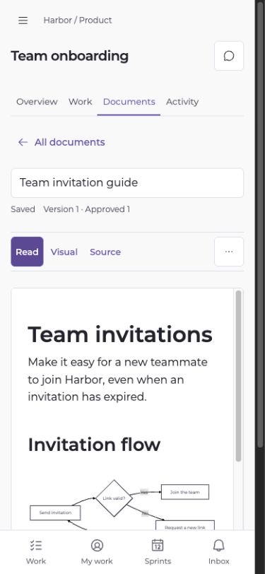 An example project document in Chessboard’s responsive mobile reader.